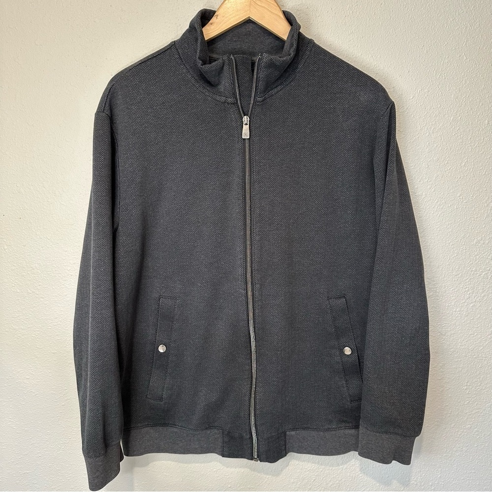 Hart Schaffner Marx Charcoal Zip-Up Jacket - Picture 9 of 12